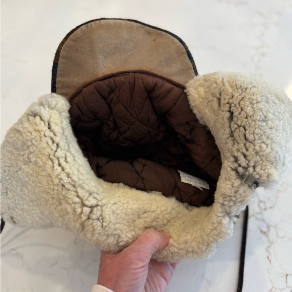 Vintage Mad Bomber Wool Plaid Sheep Crown Lining Leather Ties / large - Picture 6 of 11